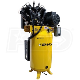 View EMAX Industrial Plus Patented Silent Air 10-HP 80-Gallon Two-Stage Air Compressor (208V 3-Phase)