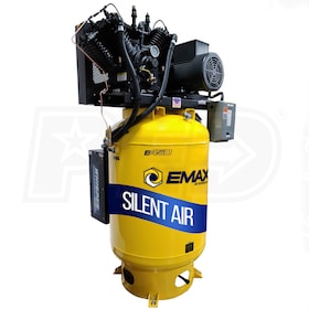 View EMAX Industrial Plus Silent Air 10-HP 120-Gallon Two-Stage Air Compressor (208V 3-Phase)