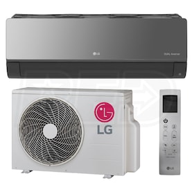 View LG Art Cool Mirror Ductless Mini Split Heat Pump System - Single-Zone - 9k BTU - 23.8 SEER2 - R-32