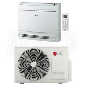 View LG Low Wall Console Ductless Mini Split Heat Pump System - Single-Zone - 9k BTU - 20.0 SEER2 - R-32