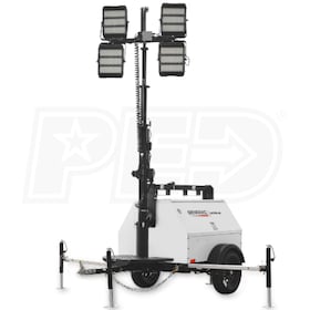 View Generac MLT4080KV-STD - 8kW Towable Diesel Vertical Mast LED Light Tower w/ Kubota Engine & Electric Winch