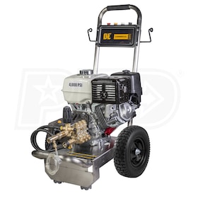 View BE Professional 4000 PSI (Gas - Cold Water) Pressure Washer w/ SS Frame, Comet Pump & Honda GX390 Engine