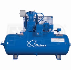 View Quincy QP MAX  10-HP 120-Gallon Pressure Lubricated Two-Stage Air Compressor (230V 3-Phase)
