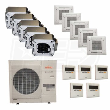 Fujitsu Ceiling Cassette 5 Zone System 48 000 Btu Outdoor 7k