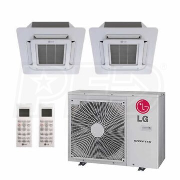 Lg Ceiling Cassette 2 Zone Lgred Heat System 30 000 Btu