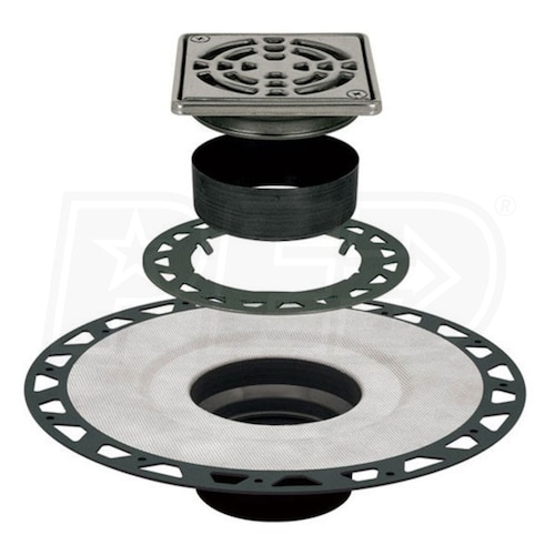 Schluter KERDIDRAIN ABS Flange Residential Adaptor Kit 4" Square