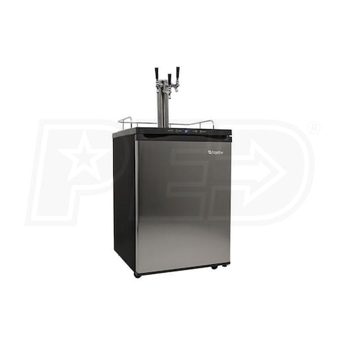 EdgeStar KC3000SSTRIP Stainless Steel Triple Tap Kegerator Edgestar