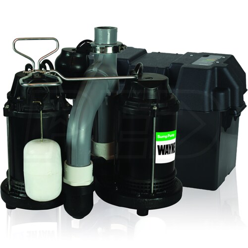 Wayne WSS30Vn - 1/2 HP Combination Primary and Backup Sump Pump System
