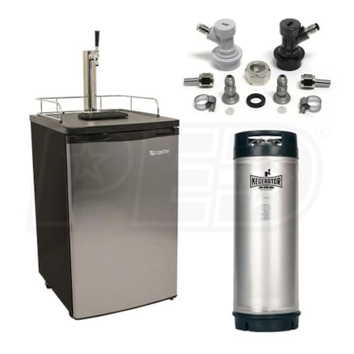 Edgestar Single Tap 20" Free Standing Kegerator with Five Gallon