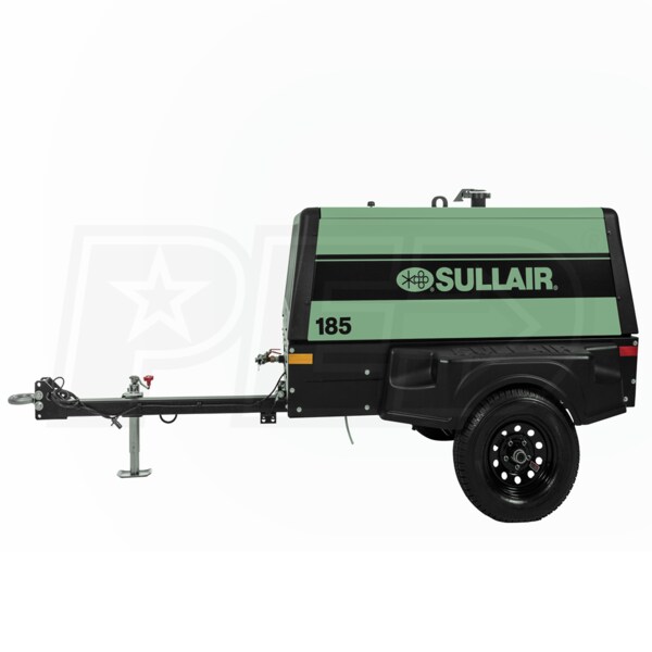 Sullair 185 49-HP Trailer-Mounted Rotary Screw Air Compressor (185 CFM