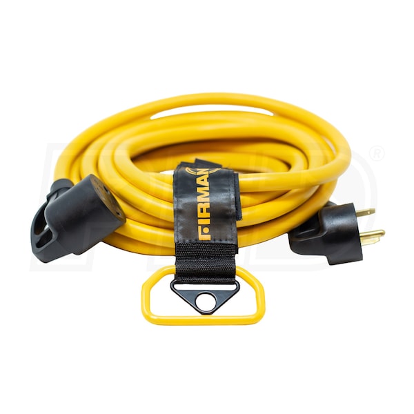 Firman Heavy Duty 30Amp (TT30) 25Foot RV Extension Cord w/ Storage