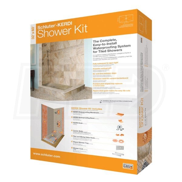 Schluter KERDISHOWERKIT 32" x 60" Tray Shower Kit Center Drain