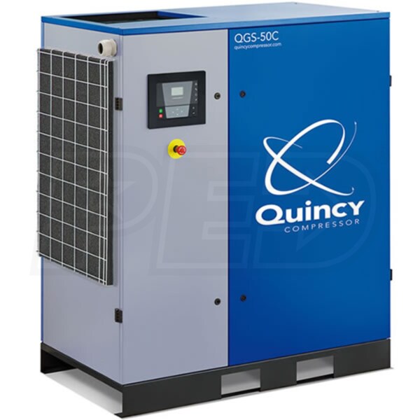 Quincy QGS 50c 50HP Tankless Rotary Screw Air Compressor (230/460V 3