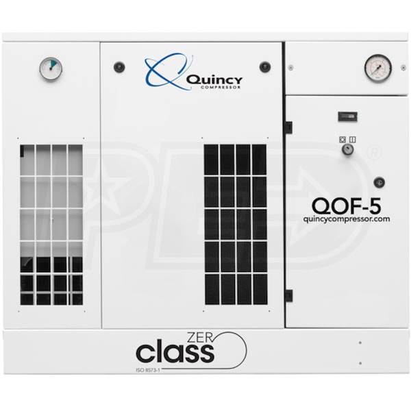 Quincy QOF 5-HP Oil-Free Tankless Scroll Air Compressor w/ Dryer