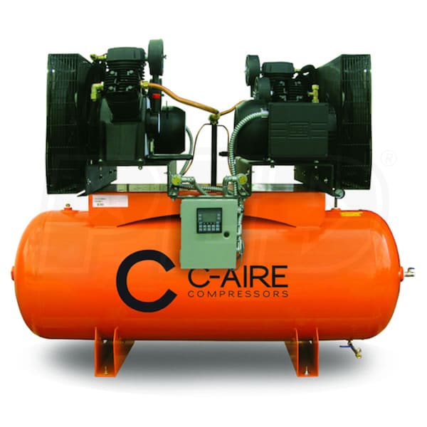 CAire 15HP 120Gallon Duplex TwoStage Air Compressor (208230V 3