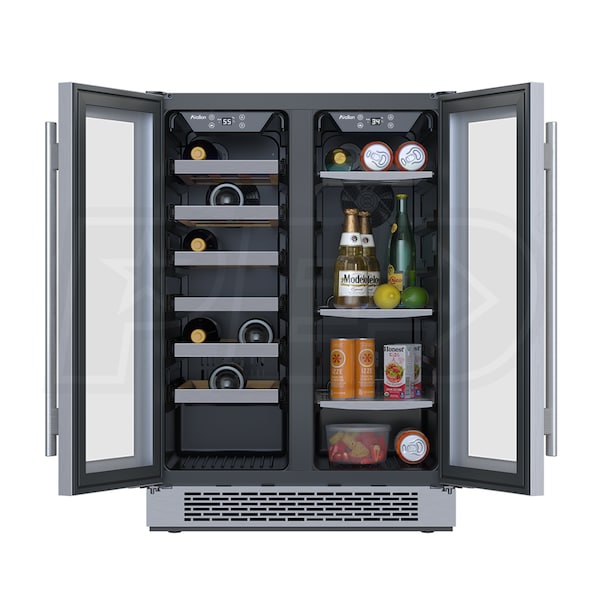 Avallon 21 Bottle and 60 Can 24" Built In Dual Zone Beverage Cooler