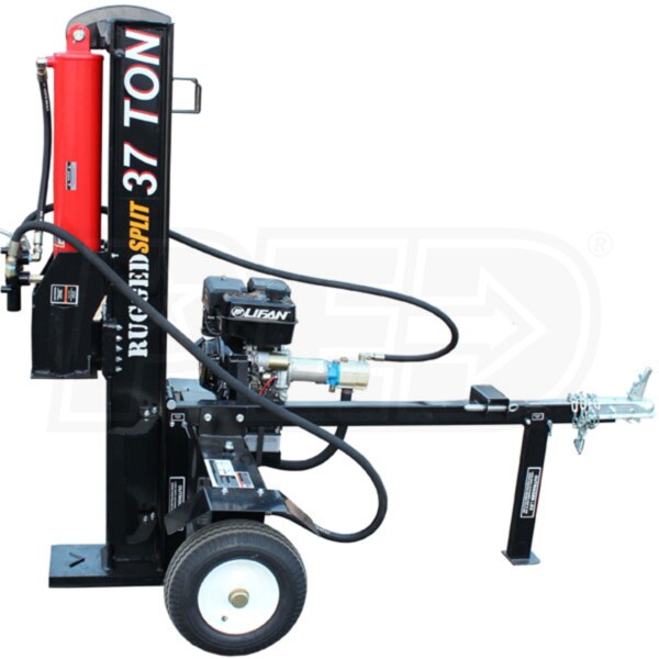 RuggedMade 37 Ton Horizontal Vertical Tip Up Gas Log Splitter w
