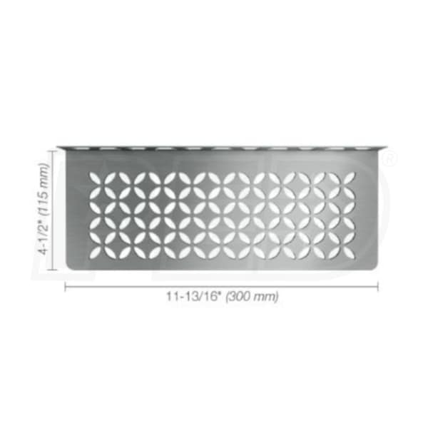 Schluter SHELFW Rectangular Wall Shower Shelf Floral Brushed