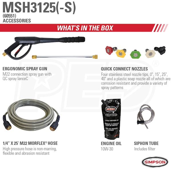 Simpson 3125 on sale pressure washer