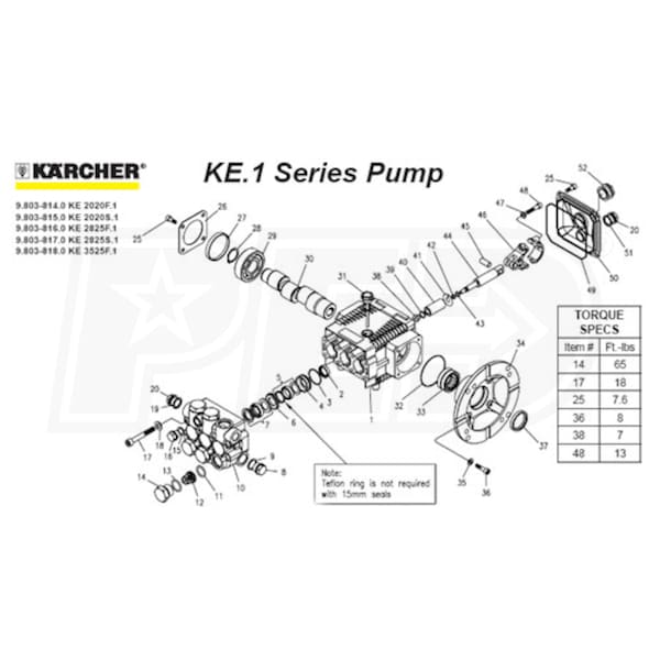 Karcher KE3525F.1 2500 PSI 3.5 GPM Replacement Triplex Pressure Washer
