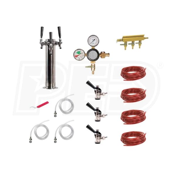 Edgestar Triple Tap 24" Kegerator Kit with Electronic Control Panel