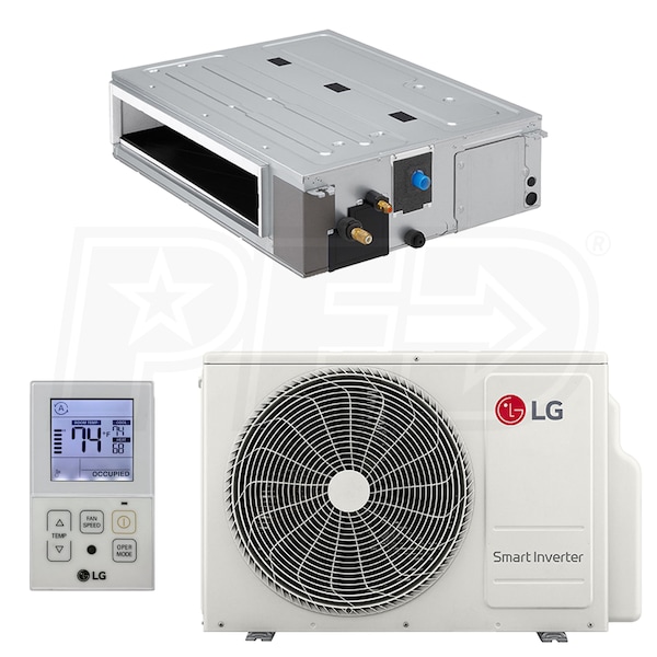 LG Mid Static Concealed Duct Mini Split Heat Pump System Single