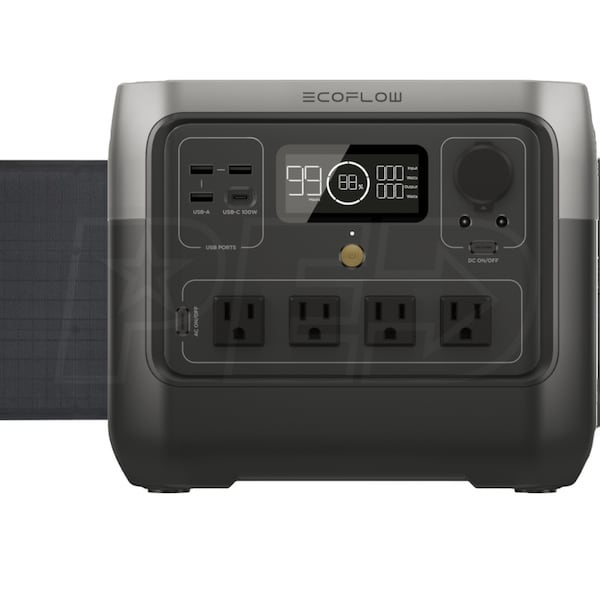 EcoFlow RIVER 2 Pro - 768Wh Portable Power Station w/ 110-Watt Solar Panel